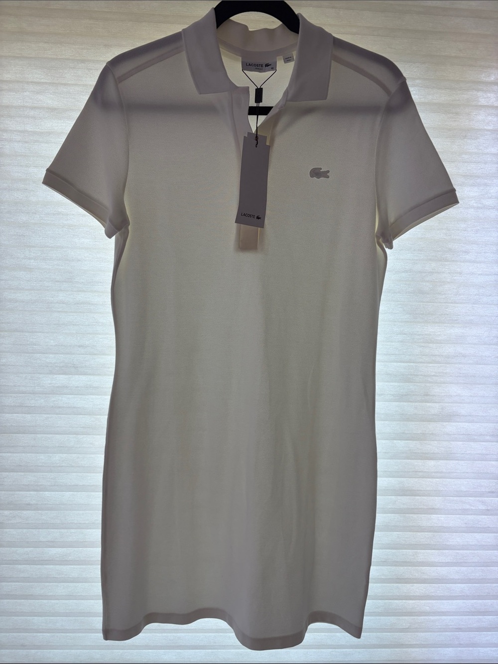 Lacoste White Short-Sleeve Polo Dress